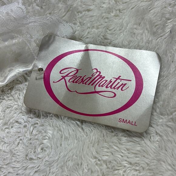 Vintage Reasa Martin NWT paisley and lace satin robe, size small - Picture 8 of 8